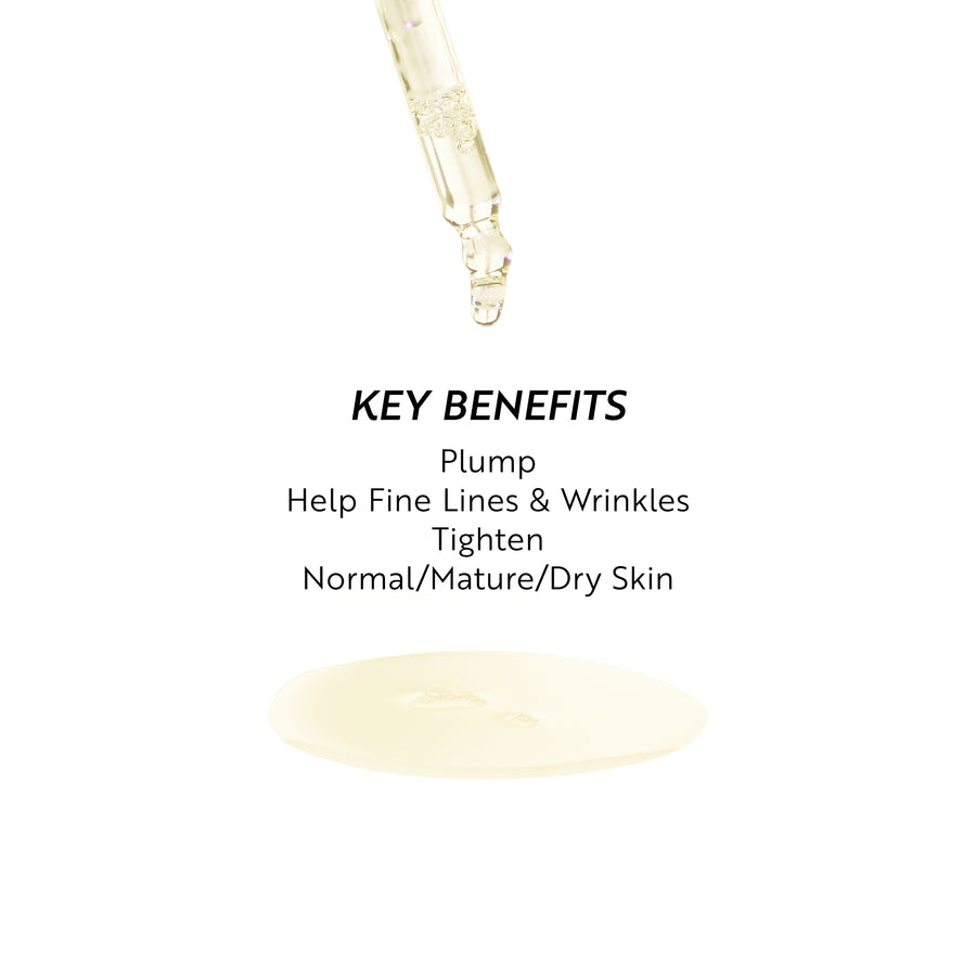 Collagen Oil Key Benefits: Plump, Help Fine Lines & Wrinkles, Tighten, Normal/Mature/Dry Skin